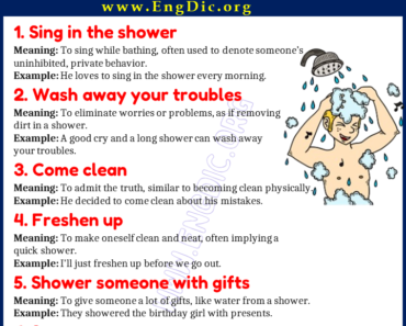 Learn 20 Expressions Related to Taking a Shower