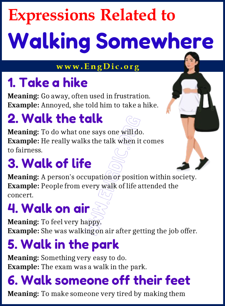 Expressions Related to Walking Somewhere