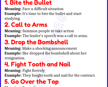 Learn 20 Expressions Related to War