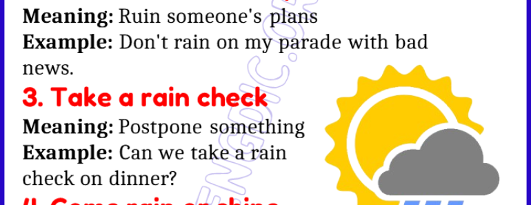 Learn 20 Expressions Related to Weather