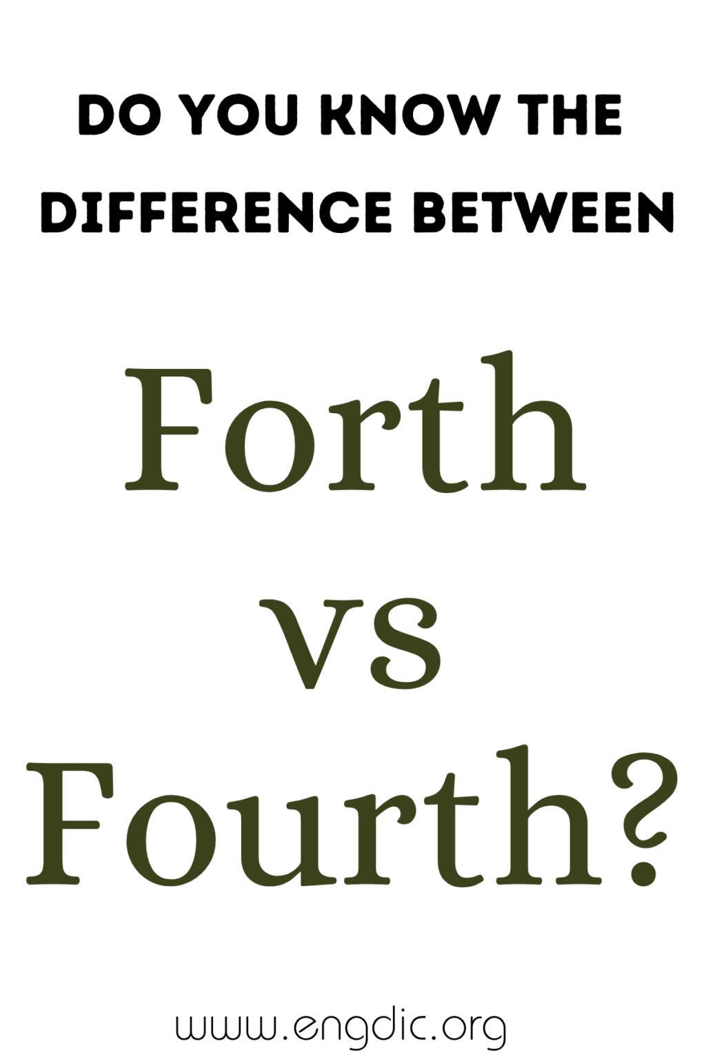 Forth vs Fourth (What's the Difference?) - EngDic