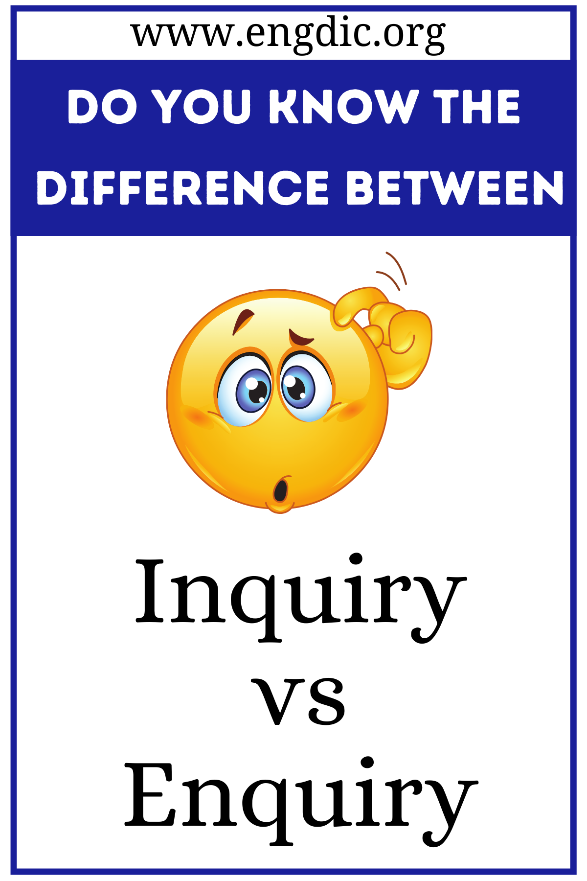 Inquiry vs Enquiry (What's the Difference?) - EngDic