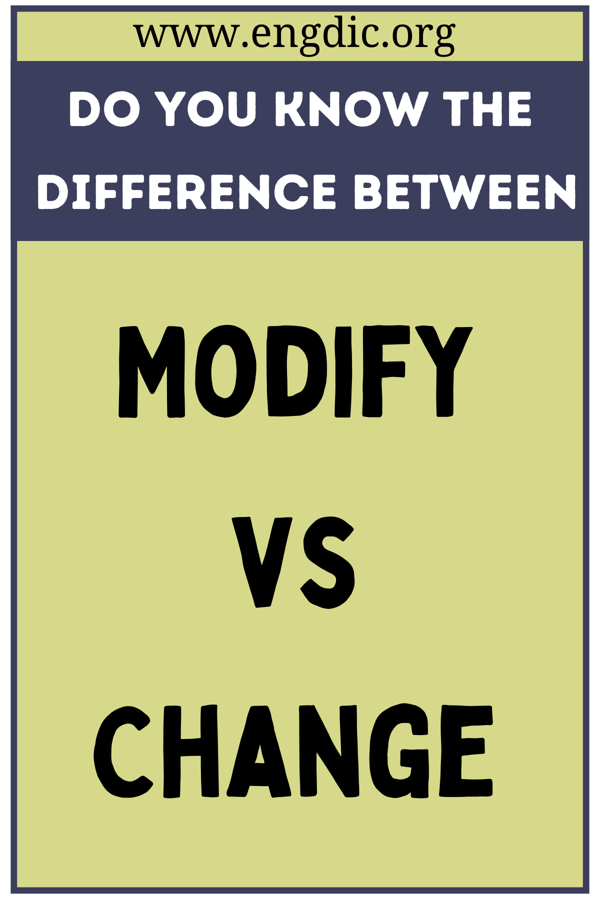 Modify vs Change
