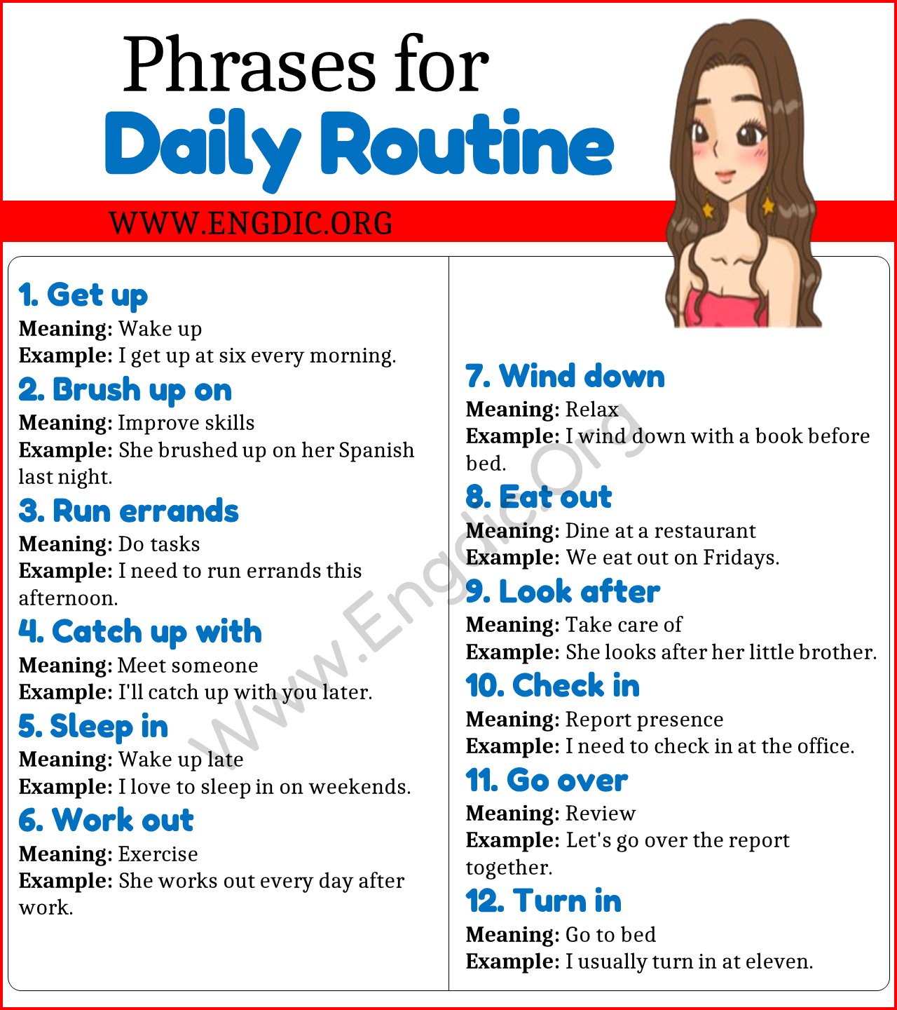 Phrases About Daily Routine