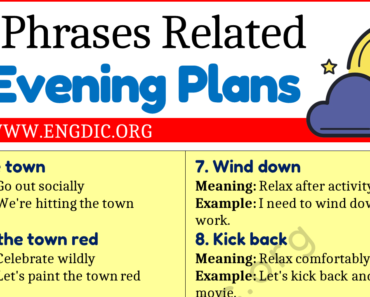 Learn 30 Phrases Related to Evening Plans