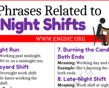 Learn 30 Phrases Related to Night Shifts