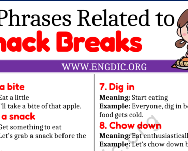 Learn 30 Phrases Related to Snack Breaks