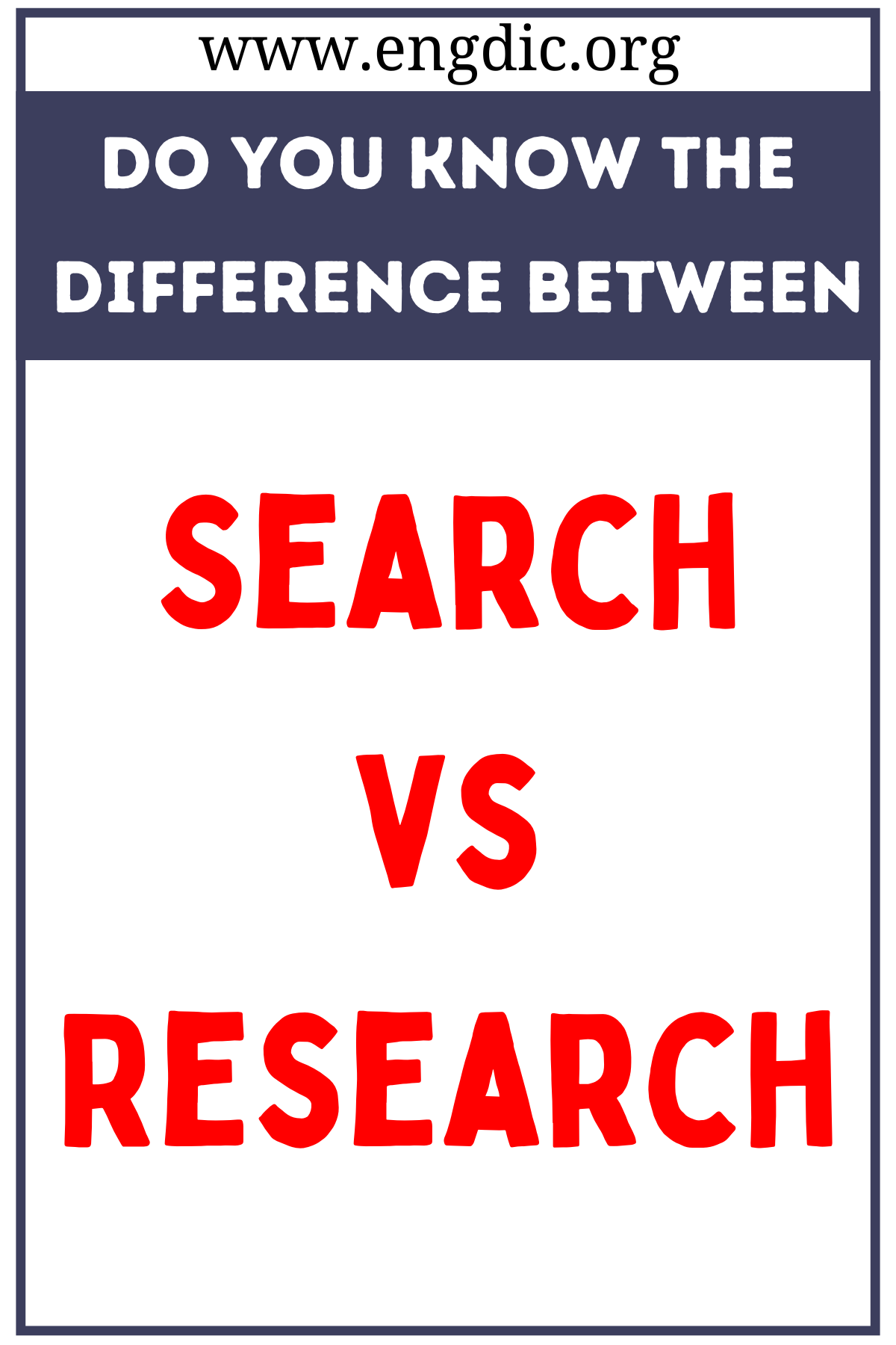Search vs Research